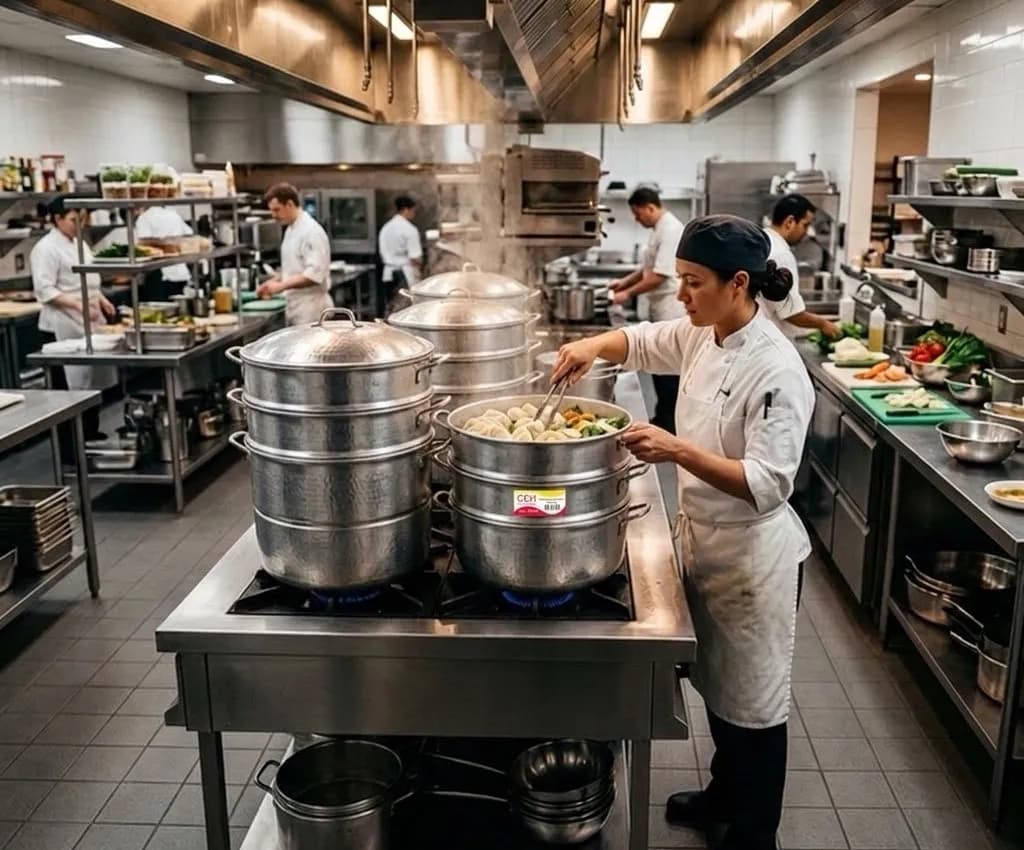 Central Kitchen Batching — CCH Chinese Steamer Pot | Multi-Tier Commercial Dim Sum Steamer by Yitec